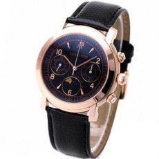 [Audemars Piguet]오데마피게 AP Jules Audemars Chronograph Moon Phase SWISS ETA7760 Gold 블랙   