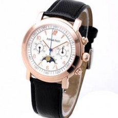 [Audemars Piguet]오데마피게 AP Jules Audemars Chronograph Moon Phase SWISS ETA7760 Gold 화이트   