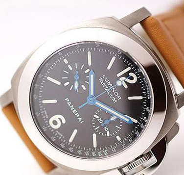 [PANERAI]파네라이 Luminor Tantalium Chronograph 레더밴드 ETA7760   