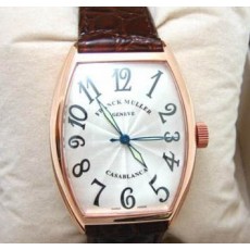 [FRANCK MULLER]프랭크뮬러 Casablanca Rosegold 레더 밴드 ETA2836   