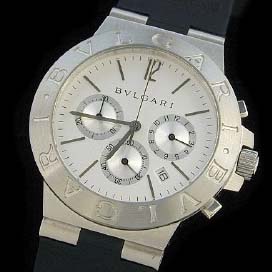 [Bulgari]불가리 디아고노 크로노 그레프 러버 화이트   