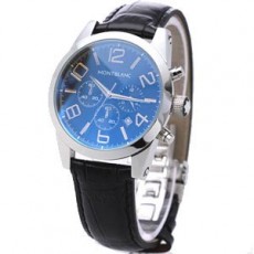 [Montblanc]몽블랑 타임워커 크르노그래프 가죽 블루   