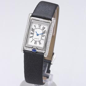 [Cartier]까르띠에 Tank Basculante Medium Diamond 블루   