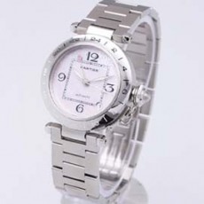 [Cartier]까르띠에 Pasha Medium Watch 35mm 지구본 핑크   