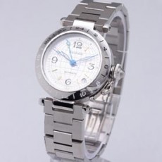 [Cartier]까르띠에 Pasha Medium Watch 35mm 지구본 화이트   