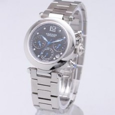 [Cartier]까르띠에 Pasha Medium Watch 35mm 크르노 블랙   