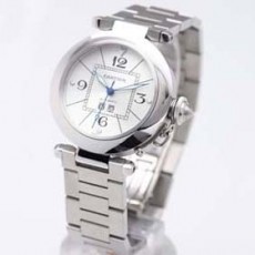 [Cartier]까르띠에 Pasha Medium Watch 35mm 화이트 6시   