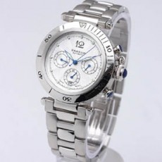 [Cartier]까르띠에 Pasha Men’s Watch 38mm 크르노 화이트   