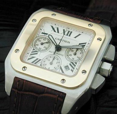 [Cartier]까르띠에 Santos 100주년 Chronograph Rosegold   