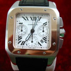 [Cartier]까르띠에 산토스100 Chrono Graph 금장   