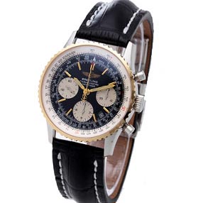 [Breitling]브라이틀링 네비타이머 크르노 ETA7750 가죽 블랙   