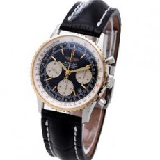 [Breitling]브라이틀링 네비타이머 크르노 ETA7750 가죽 블랙   