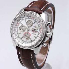 [Breitling]브라이틀링 벤틀리 GT 가죽 브라운&화이트   
