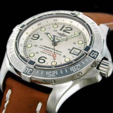 [Breitling]브라이틀링 SUPER OCEAN STEELFISH 화이트 래더   