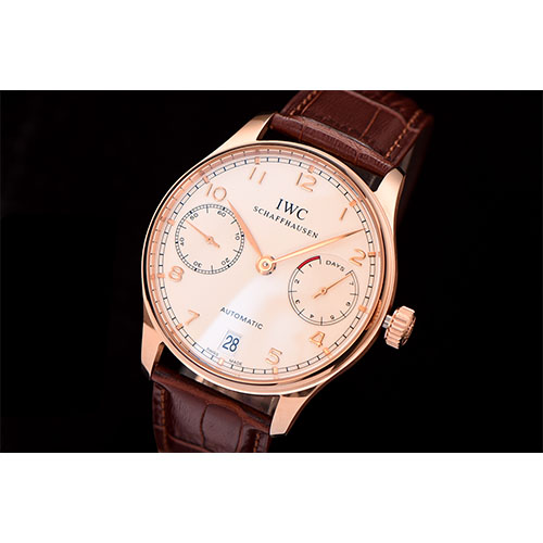 [IWC]IWC 포르투기스 세븐데이즈 IW500701(로즈골드&브라운밴드)   