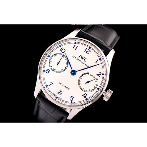 [IWC]IWC 포르투기스 세븐데이즈 IW500704（실버케이스&블루핸즈)   