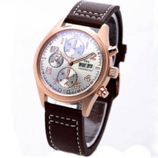 [IWC]아이더블유씨 Pilot’s Chrono-Automatic 생텍쥐페리 ETA7750 가죽 로즈골드   
