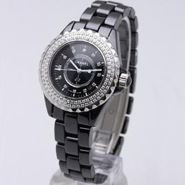 [CHANEL]샤넬  J12 Ladies Watch Diamond 블랙   
