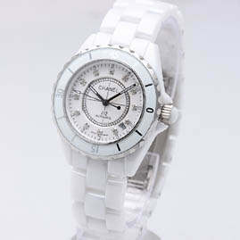 [CHANEL]샤넬  J12 Men’s Watch Diamond 화이트   