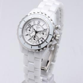 [CHANEL]샤넬 J12 Chronograph Ladies Watch 화이트   