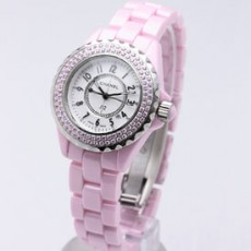 [CHANEL]샤넬 J12 Ladies Watch Pink Diamond   