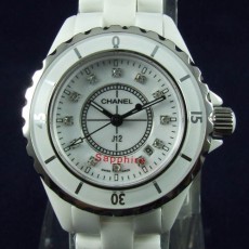 [CHANEL][고급형]샤넬 J12 화이트 세라믹 다이아몬드   
