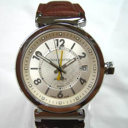 [LOUIS VUITTON]루이비통 땅부르 Reveil GMT Quartz 레더밴드   