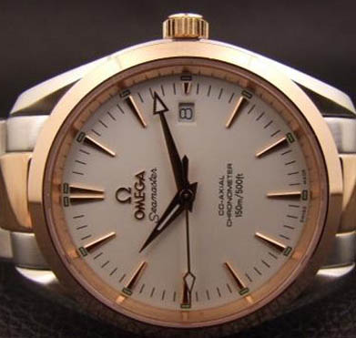 [OMEGA]오메가 Seamaster Aquaterra Rosegold Combie   