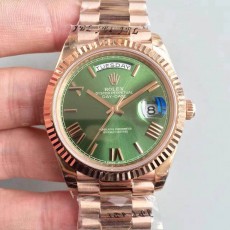 [ROLEX]로렉스 데이데이트 로즈골드 올리브다이얼 도금   