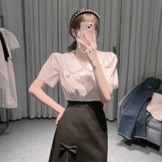 미우미우 MIUMIU 2022 SS 카라 라인 여성 블라우스 커스텀급