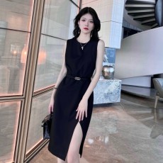 펜디 FENDI 2022 SS 벨트장식 트임 여성 원피스 커스텀급