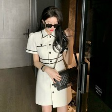 샤넬 CHANEL 2022 SS 카라 포켓 라인 여성 원피스 커스텀급
