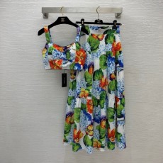 디앤지 D&G 2022 SS 플라워 상의 치마 여성 세트 커스텀