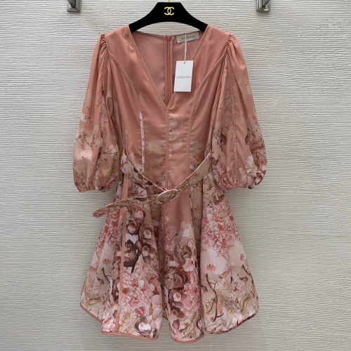 짐머만 ZIMMERMANN 2022 SS 플라워 프릴 벨트 여성 원피스 커스텀급