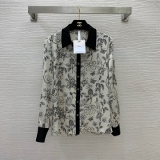 디올 DIOR 2022 SS 플라워 카라 투톤 여성 셔츠 커스텀급