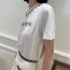 미우미우 MIUMIU 2022 SS 큐빅 라운드넥 여성 반팔티 커스텀급