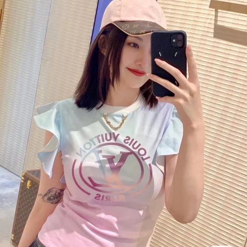루이비통 LOUIS VUITTON 2022 SS 러플 캐릭터 로고 여성 반팔티 커스텀급