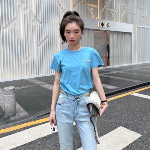 셀린느 CELINE 2022 SS 캐릭터 라운드 여성 반팔티 커스텀급