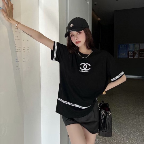 샤넬 CHANEL 2022 SS 캐릭터 로고 자수 여성 반팔티 커스텀급