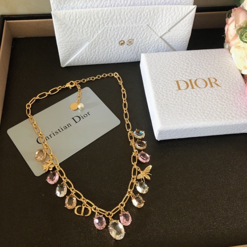 디올 DIOR 2022 SS 캐릭터 큐빅 체인 여성 목걸이 커스텀급