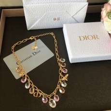 디올 DIOR 2022 SS 캐릭터 큐빅 체인 여성 목걸이 커스텀급