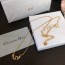 디올 DIOR 2022 SS 캐릭터 큐빅 로고 체인 여성 목걸이 커스텀급