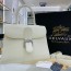 델보 DELVAUX 2023 SS 민자가죽 큐빅버클 화이트 토트백 스몰 미러급