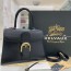 델보 DELVAUX 2023 SS 민자가죽 큐빅버클 블랙 토트백 미듐 미러급