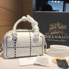 델보 DELVAUX 2023 SS 쿨박스 나노 토트백 화이트 스티치 미니 미러급