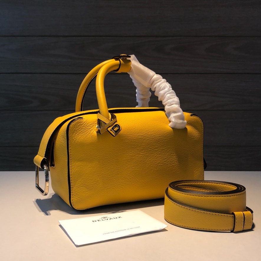 델보 DELVAUX 2023 SS 쿨박스 나노 토트백 옐로우 미니 미러급