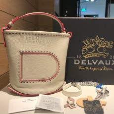 델보 DELVAUX 2023 SS 핀 미니 버킷 스티치 아이보리 토트백 미러급