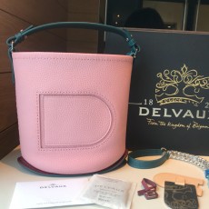 델보 DELVAUX 2023 SS 핀 미니 버킷 스티치 핑크 토트백 미러급