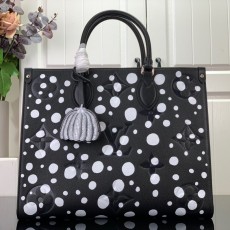 루이비통 LOUIS VUITTON 2023 SS LV X YK 쿠사마 야오이 온더고 미듐 토트백 커스텀급 M46389