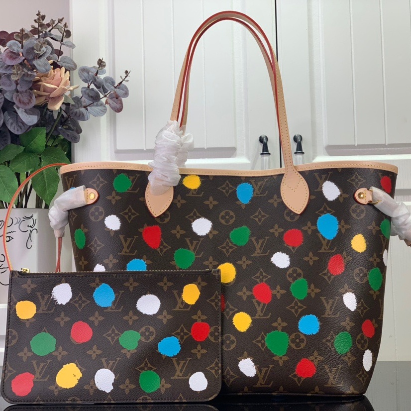 루이비통 LOUIS VUITTON 2023 SS LV X YK 쿠사마 야오이 네버풀 MM 커스텀급 M46381